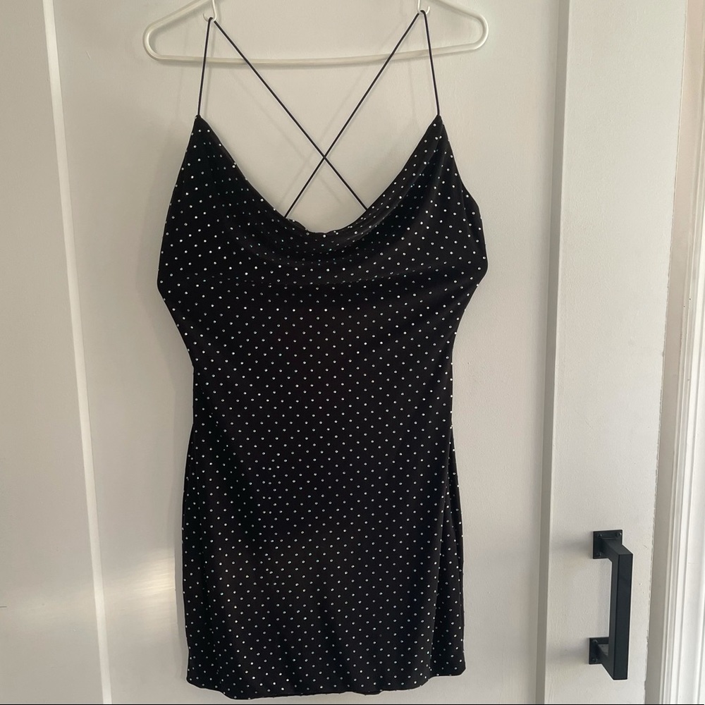 B Darlin Spaghetti Strap Sequin Dress